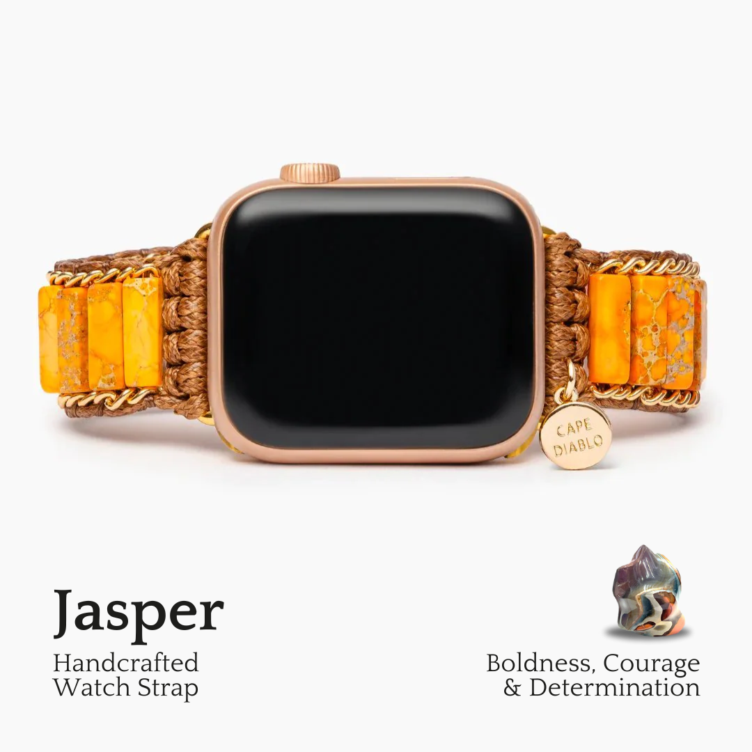 Peachy Imperial Jasper Apple Watch Strap