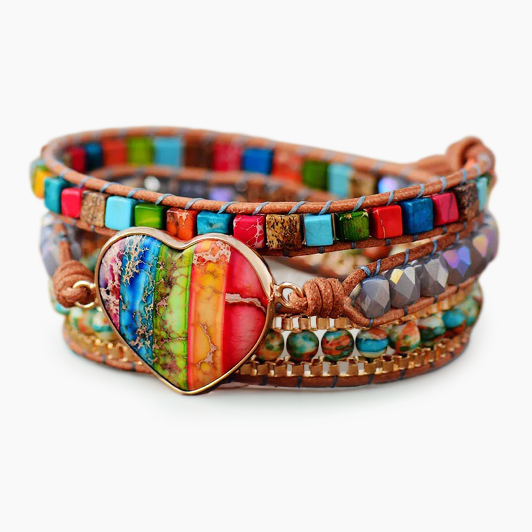 Vibrant Chakra Protection Wrap Bracelet