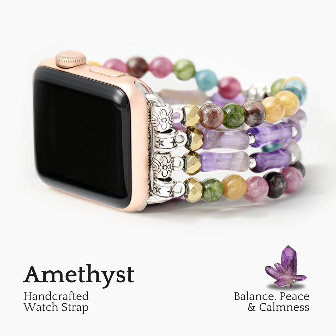 Mosaic Amethyst Stretch Apple Watch Strap