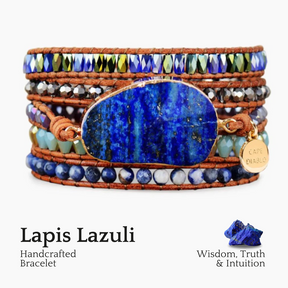Blue Ocean Lapis Lazuli Wrap Bracelet