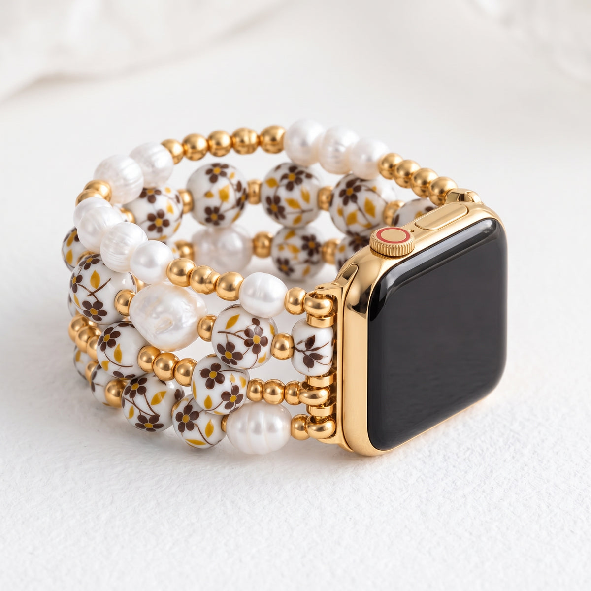 Porcelain Garden Golden Meadow Apple Watch Strap