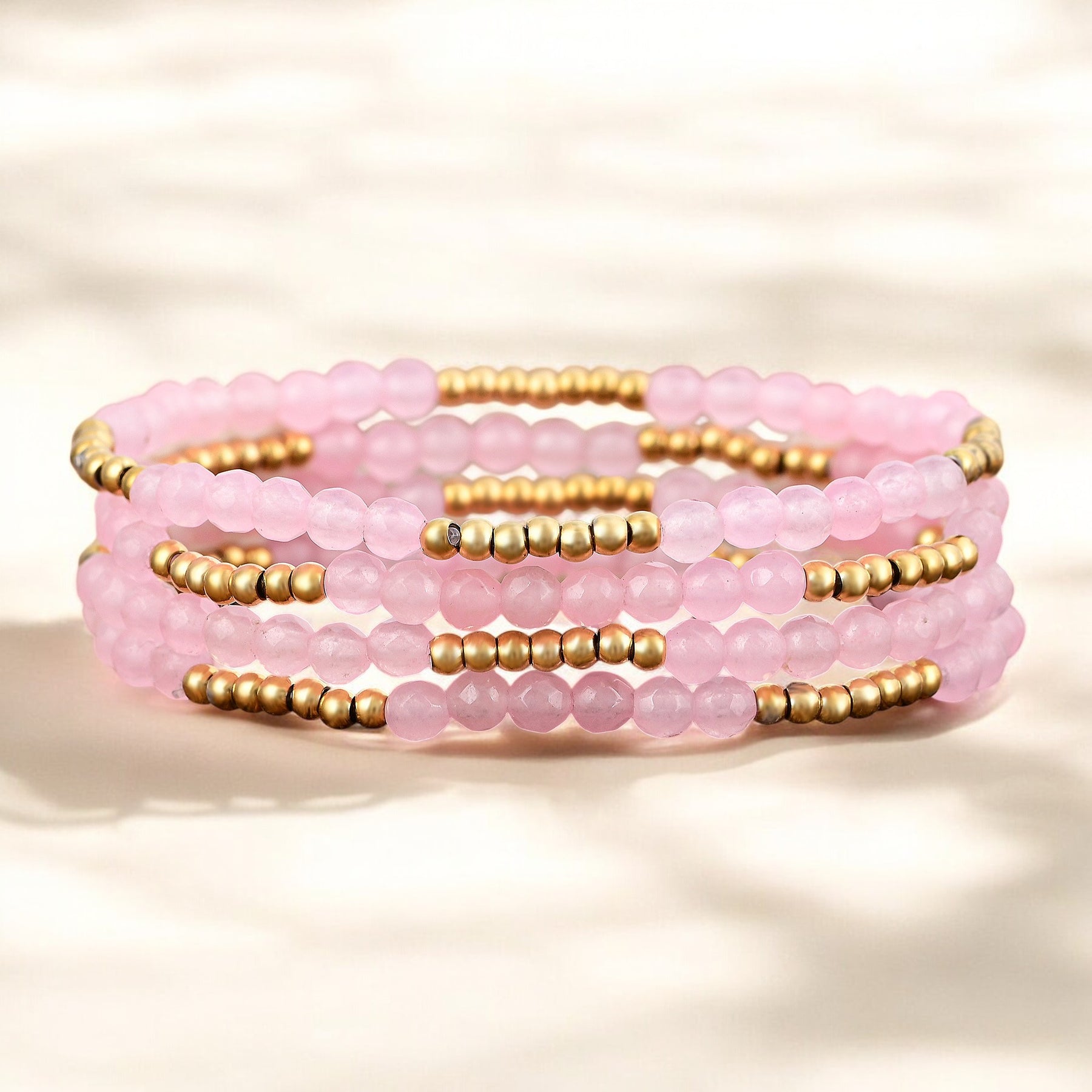 Rose Quartz Radiance Bracelet Set