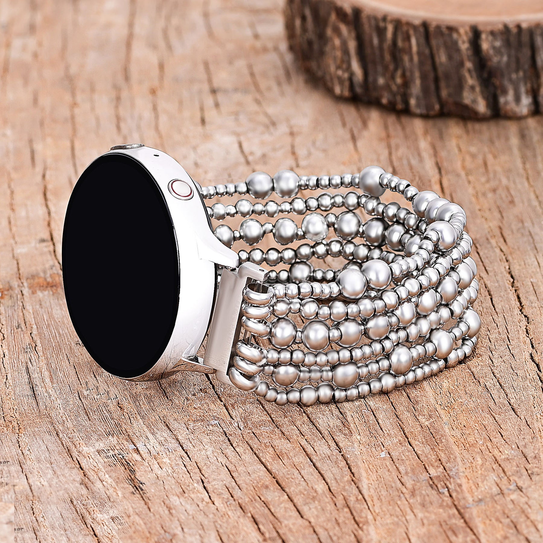 Platinum Demure Samsung Galaxy Stretch Watch Strap