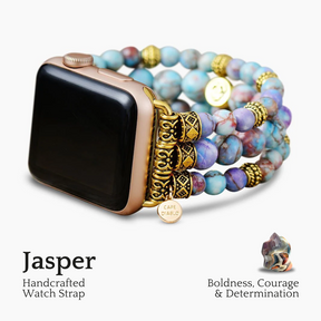 Peaceful Jasper Stretch Apple Watch Strap