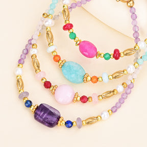 Goldenes Serenity Edelsteinarmband