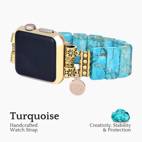 Turquoise Tibetan Jasper Stretch Apple Watch Strap