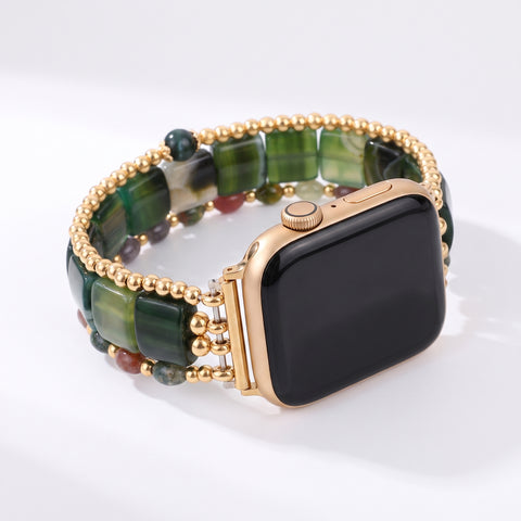 Wild Grace Agate Stretch Apple Watch Strap