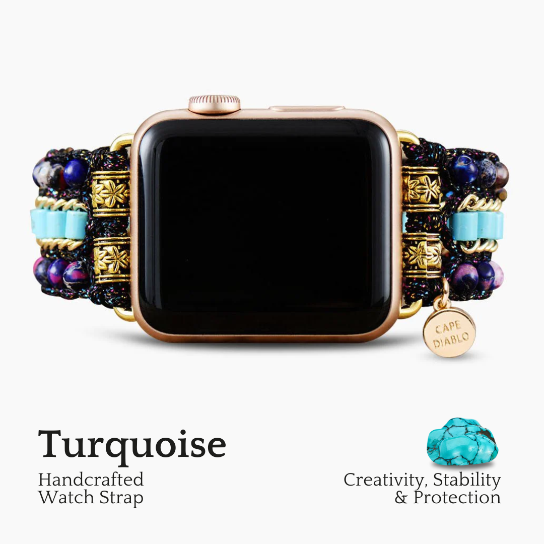 Gothic Turquoise Apple Watch Strap Gothic Turquoise Apple Watch Strap