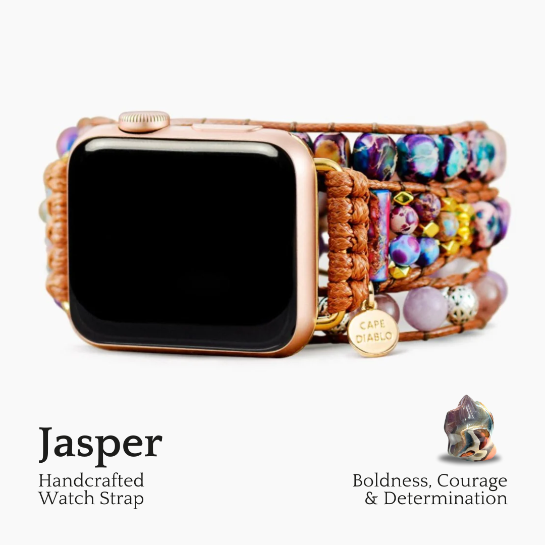 Anmutiges lila Jaspis-Apple-Uhrenarmband