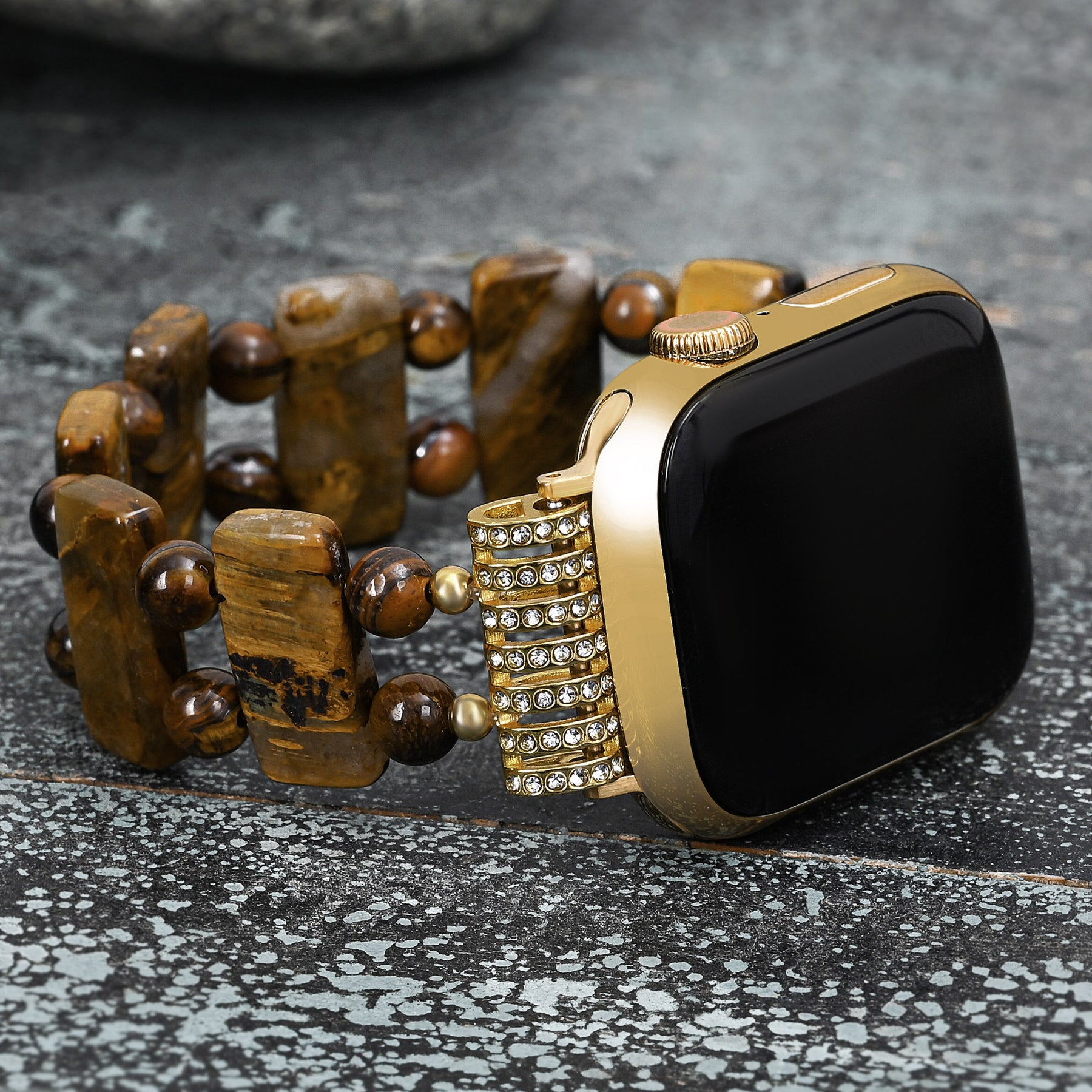 Golden Tiger Strength Apple Watch Strap