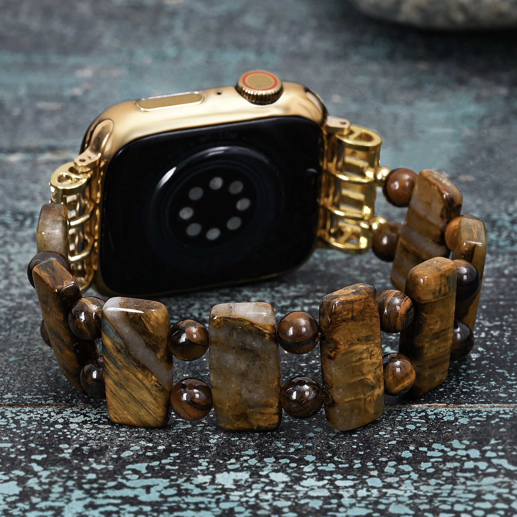 Golden Tiger Strength Apple Watch Strap