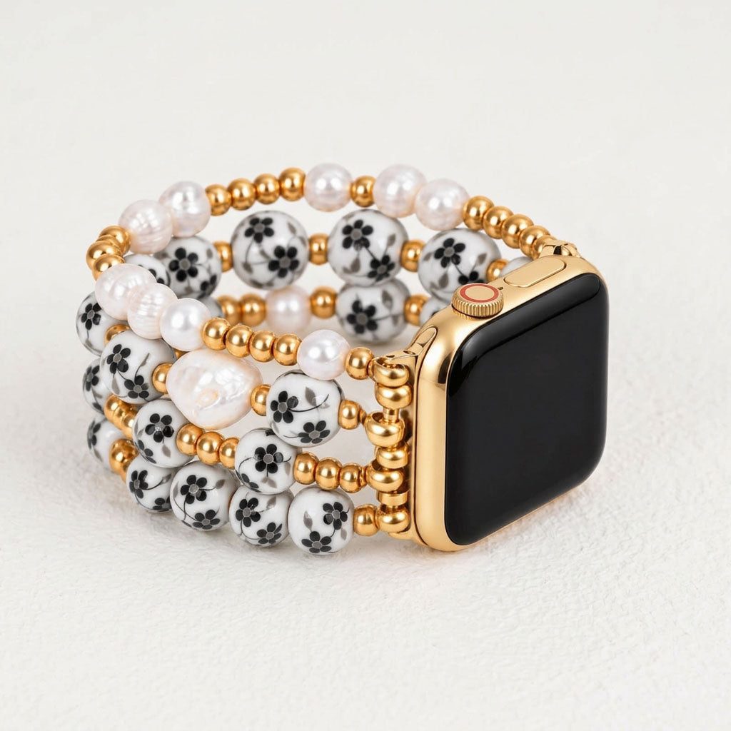 Porcelain Garden Midnight Bloom Apple Watch Strap