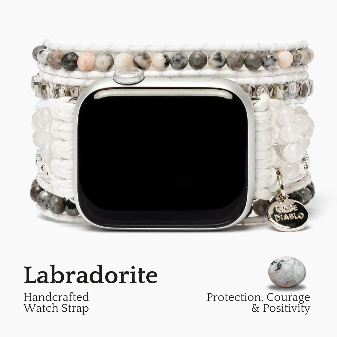 Correa Apple Watch con Labradorita Blanca