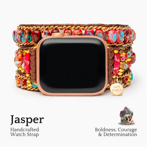 Cherry Emperor Jasper Apple Watch Strap
