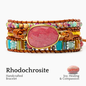 Healing Rhodochrosite Wrap Bracelet
