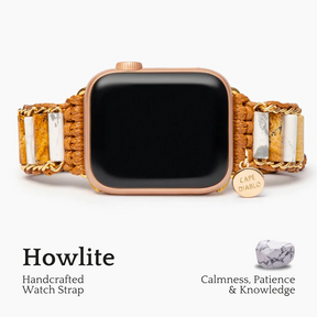 Linked Howlite Jasper Apple Watch Strap