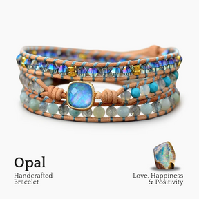 Square Opal Healing Wrap Bracelet