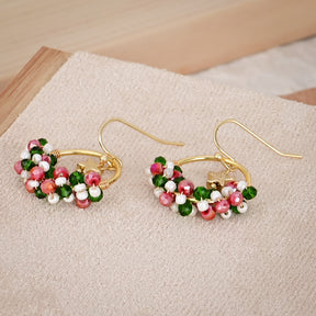 Starry Mistletoe Wreath Earrings