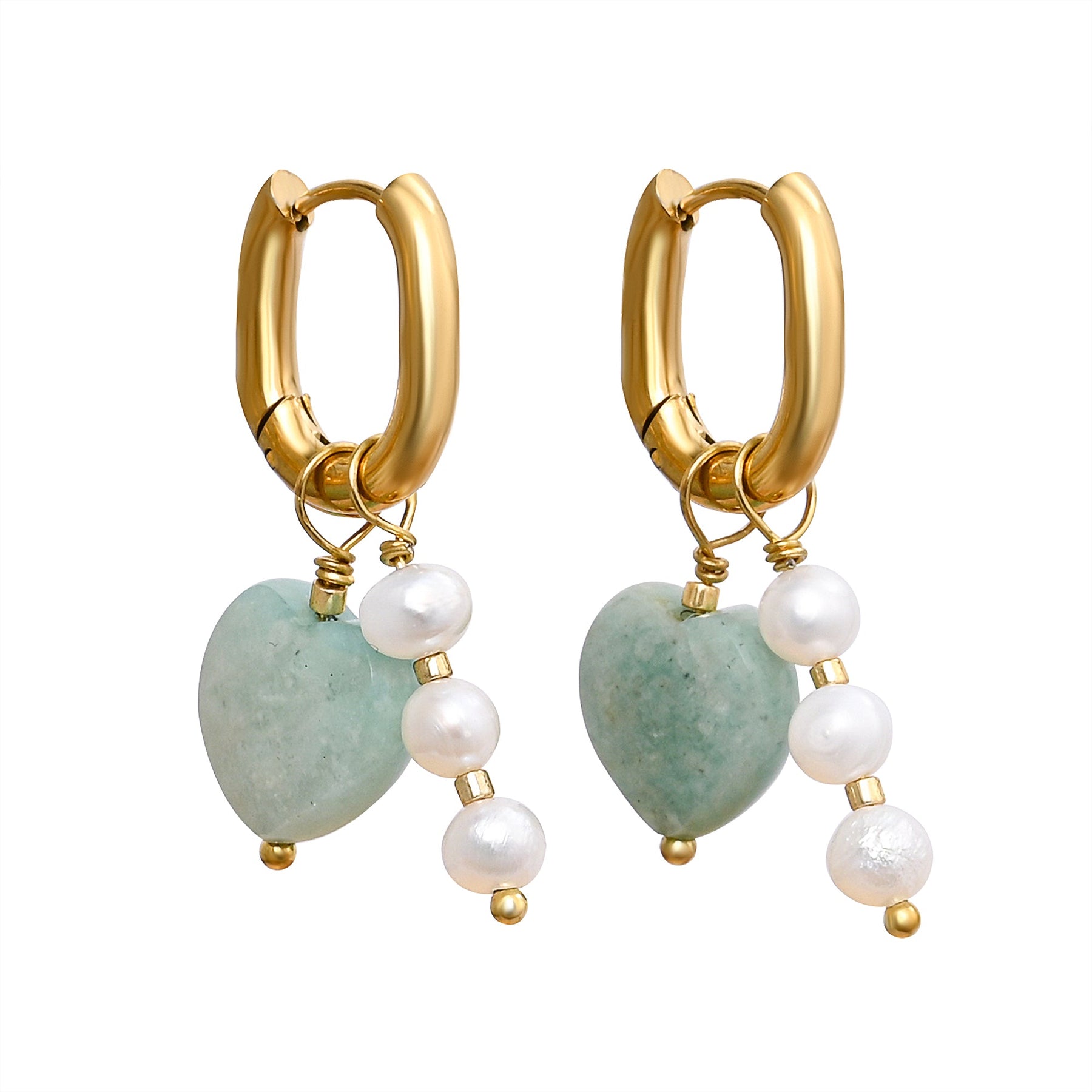 Amazonite Love Earrings