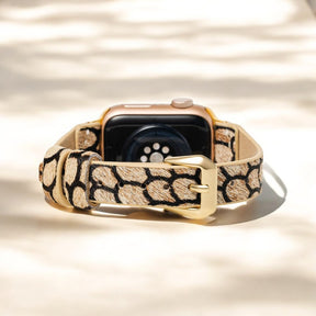 Midnight Scales Leather Apple Watch Strap