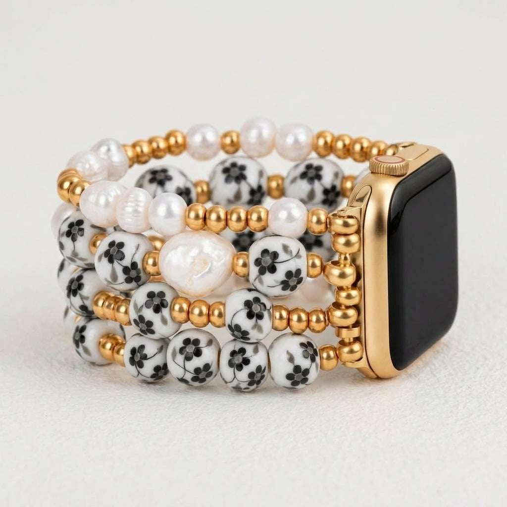 Correa para Apple Watch Midnight Bloom de Porcelain Garden