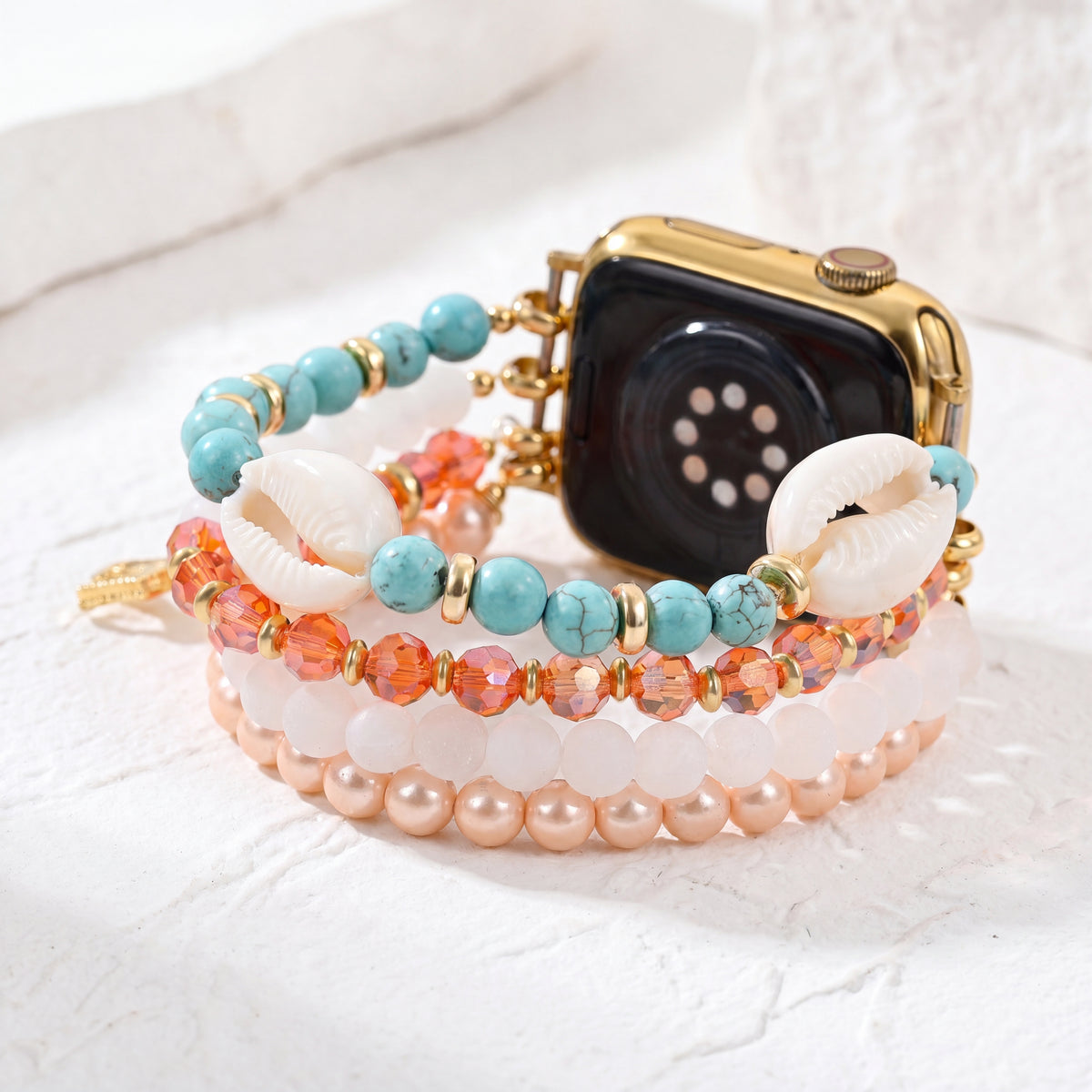 Coastal Glow Stretch Apple Watch Strap