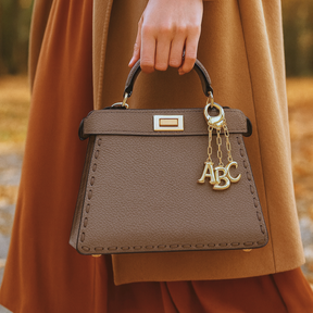 Bubble Letter Initial Keychain & Bag Charm