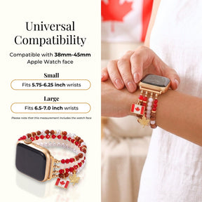 Kanada Ahorn Perlen Stretch Apple Watch Armband