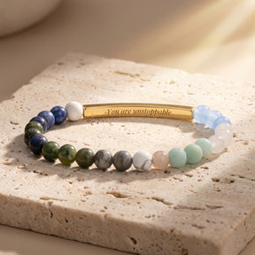 Secret Message Pastel Stone Bracelet
