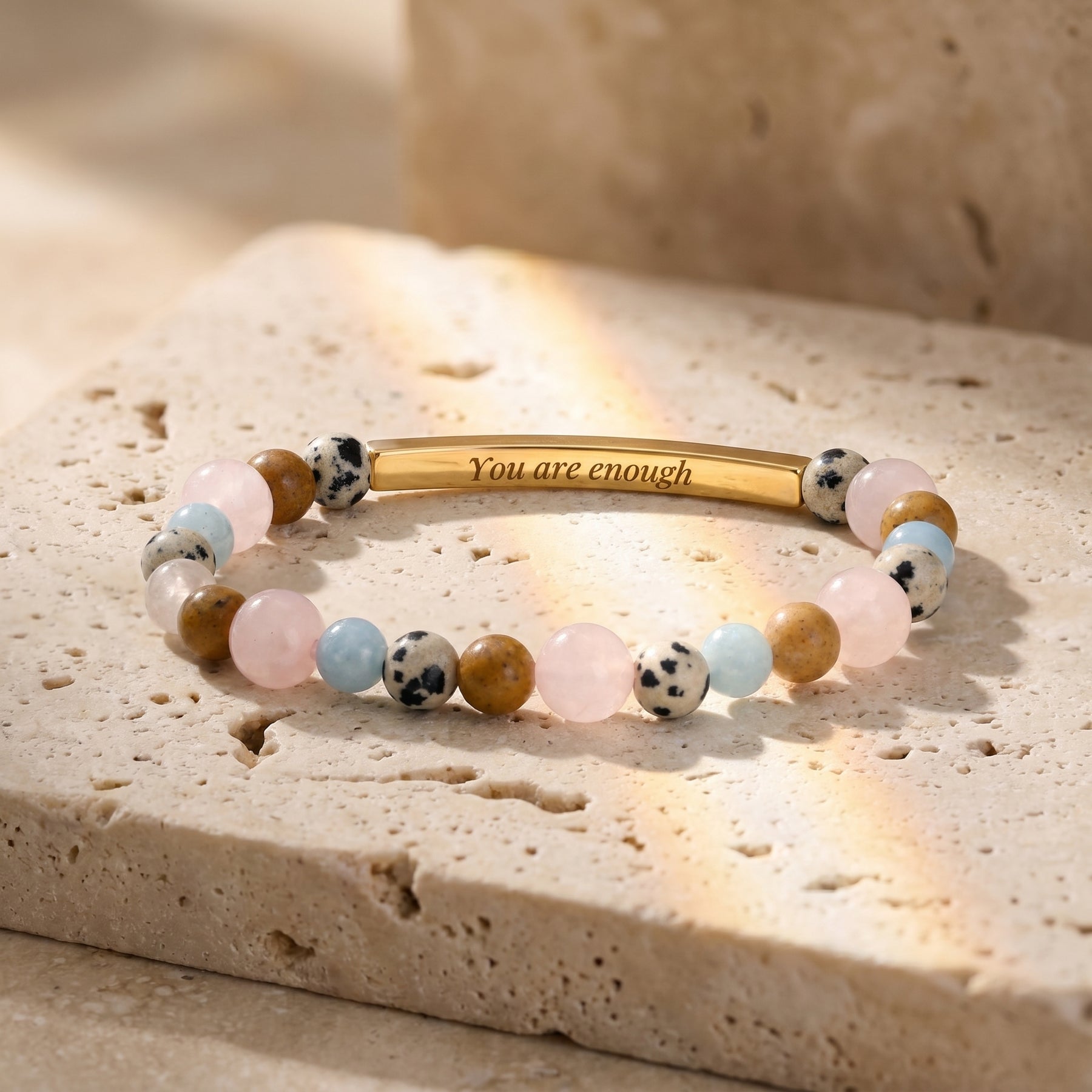 Secret Message Pastel Stone Bracelet