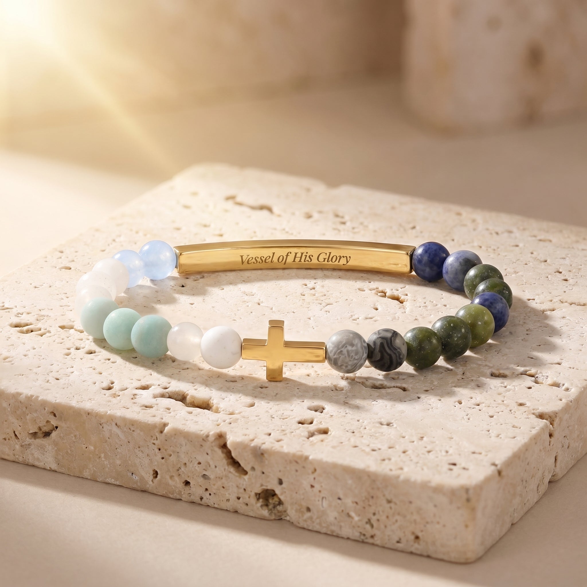 Vessel of Purpose Secret Message Blues Bracelet