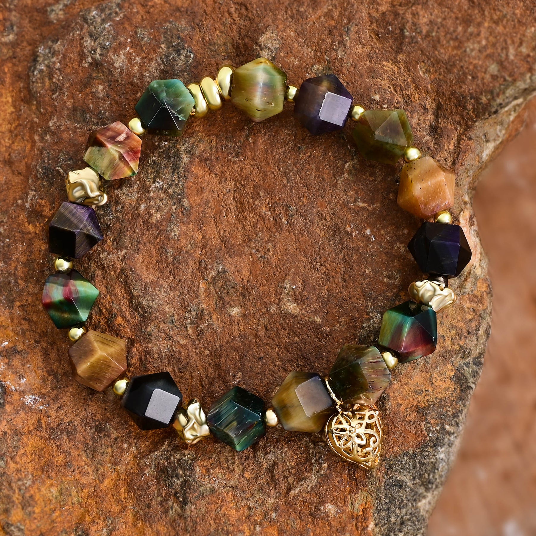 Mondstein Liebesanhänger Armband