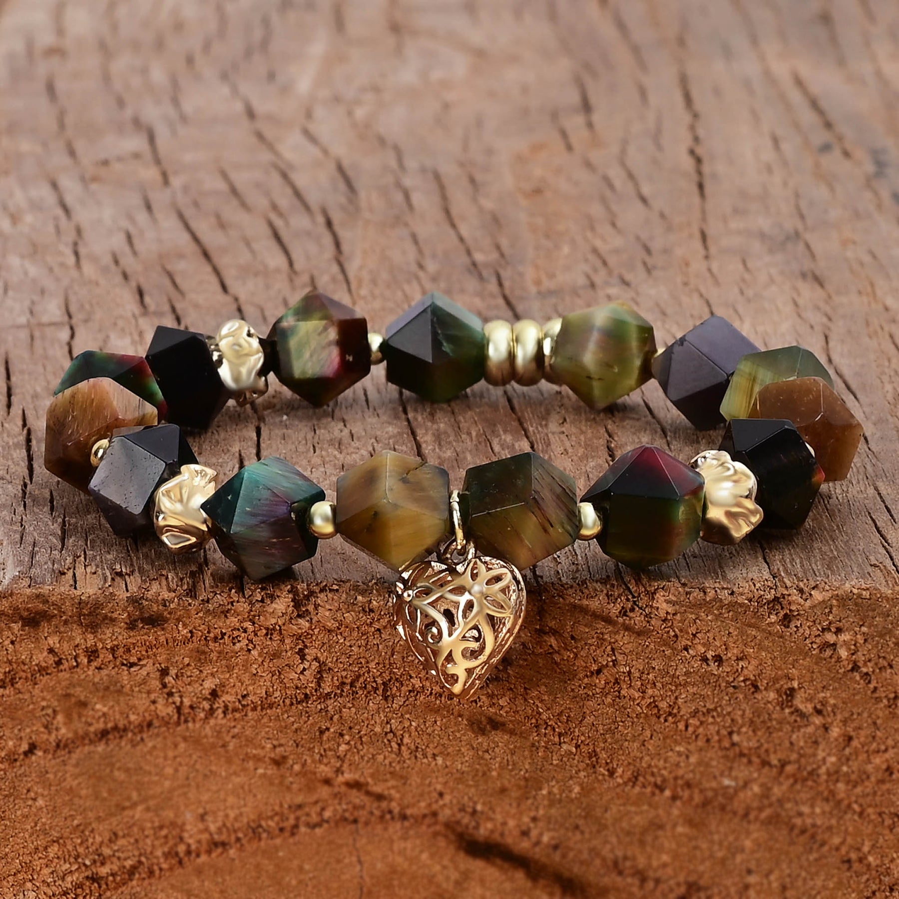 Mondstein Liebesanhänger Armband