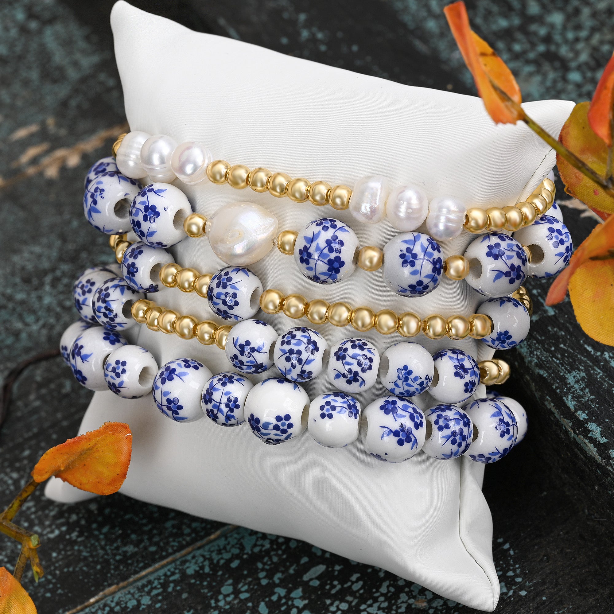 専用　14K ブレスレット　Azure Azure Bloom Pearl Bracelet