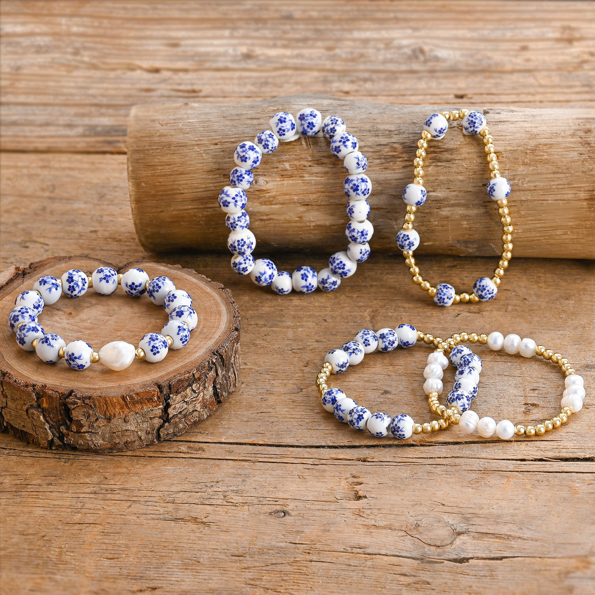 専用　14K ブレスレット　Azure Azure Bloom Pearl Bracelet