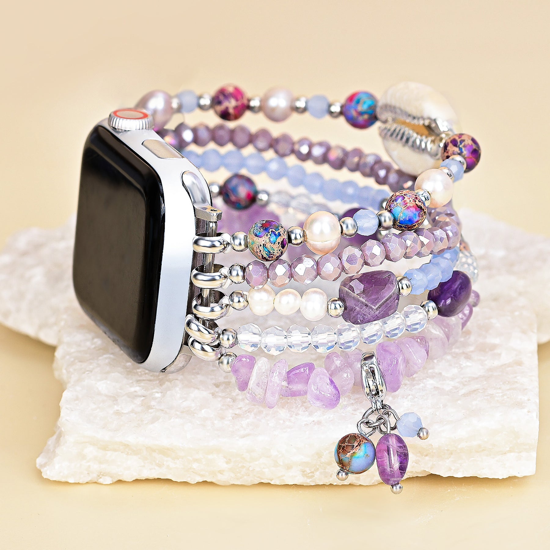 Lilac Shoreline Stretch Apple Watch Strap