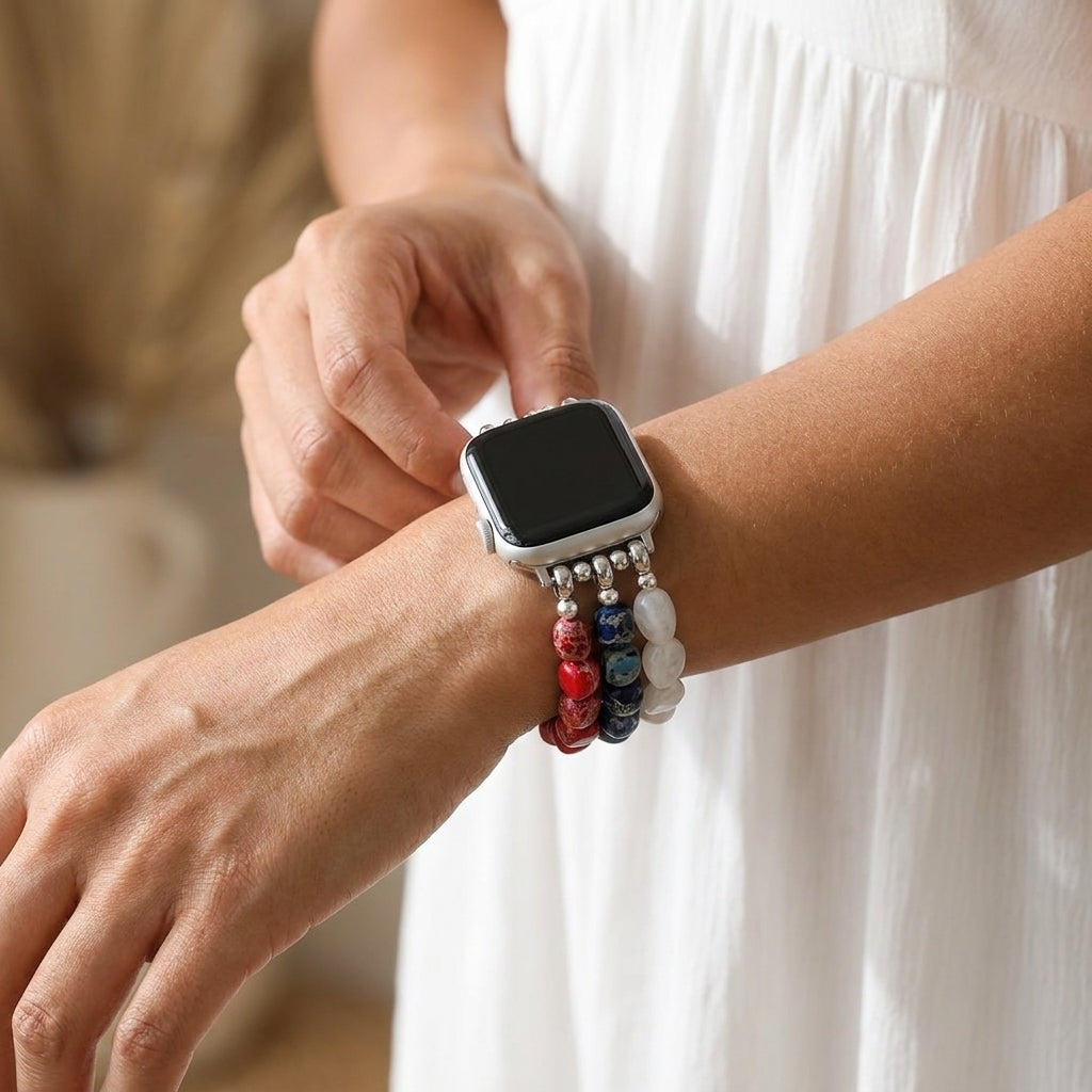 Independence Flame Stretch Apple Watch Strap