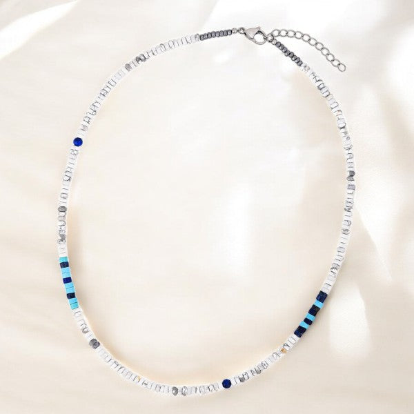 Men's Hematite Ocean Necklace