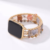 Violet Hour Amethyst Stretch Apple Watch Strap Silver