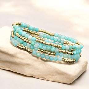 Glowing Amazonite Bracelet Set