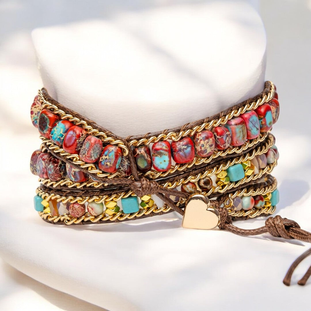 Cherry Emperor Jasper Apple Watch Strap