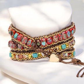 Cherry Emperor Jasper Apple Watch Strap