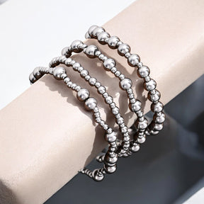 طقم أساور بلاتينيوم أنيق