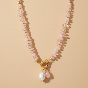 Rose Quartz Charm Necklace
