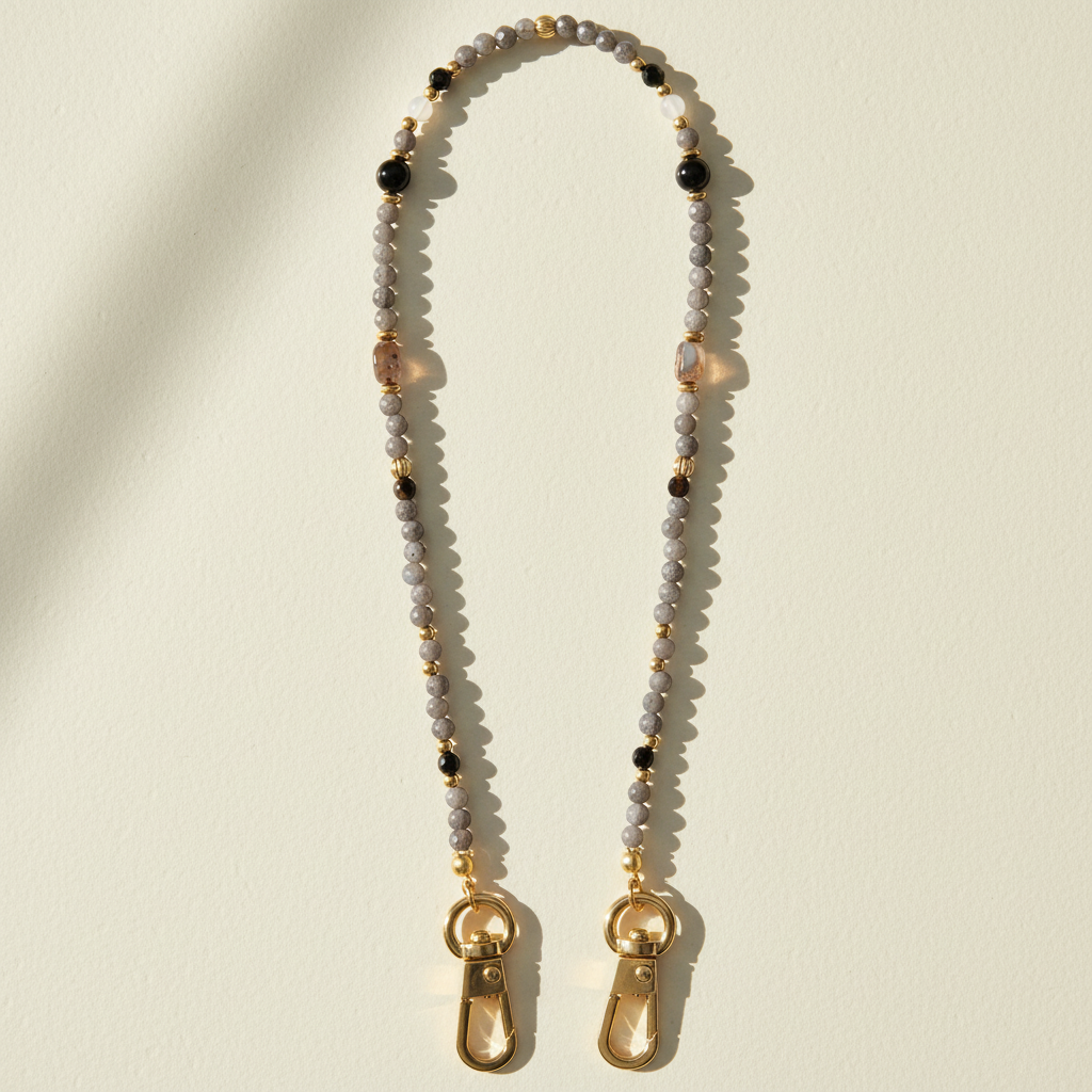 Cadena para teléfono Balance de ágata gris