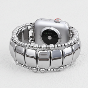 Platinum Noir Stretch Apple Watch Strap