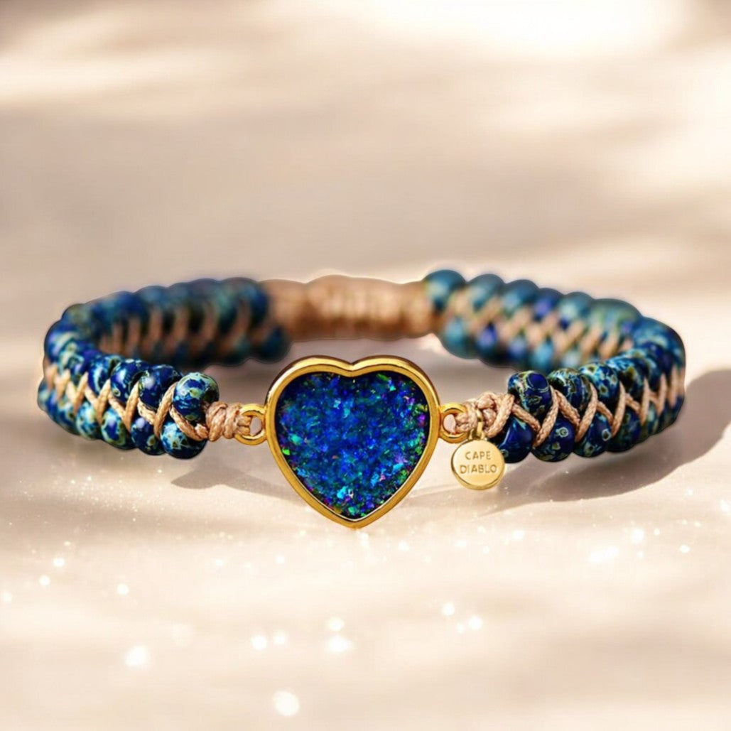 Everlasting Friendship Opal Heart Bracelet