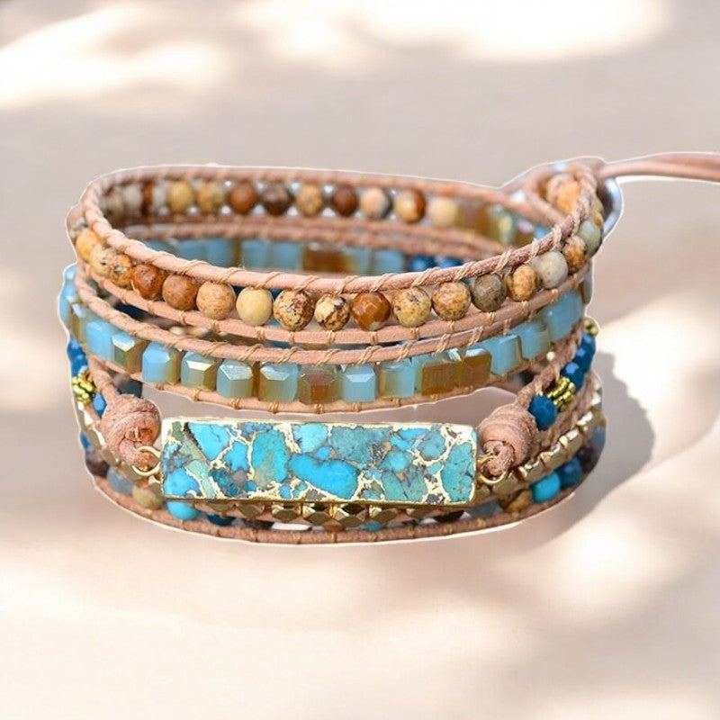 Golden Ocean Turquoise Wrap
