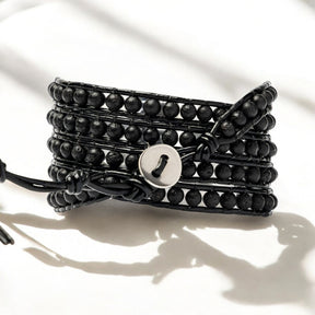 Men's Lava Stone Wrap Bracelet