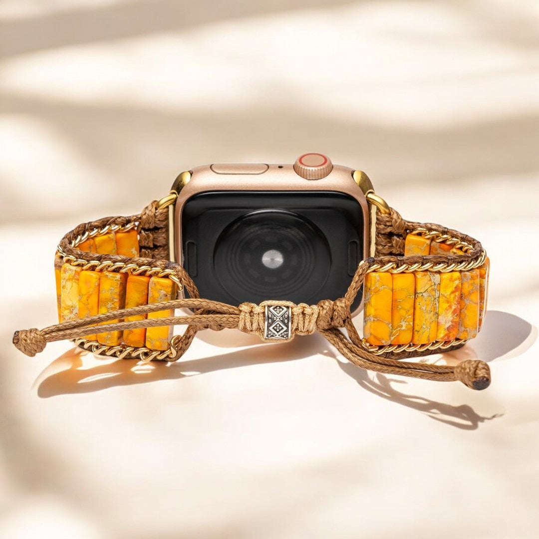 Peachy Imperial Jasper Apple Watch Strap